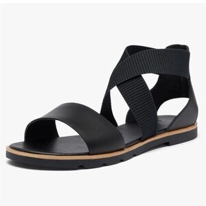Sorel- Black Strappy Sandals